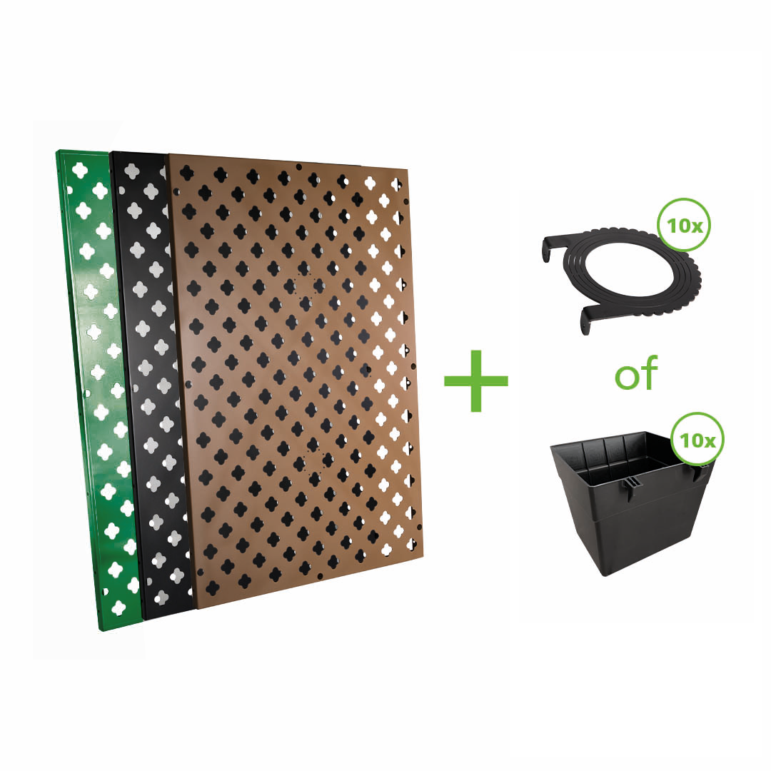 Set Paneel groot incl. 2 plantenbakken of pothouders gratis
